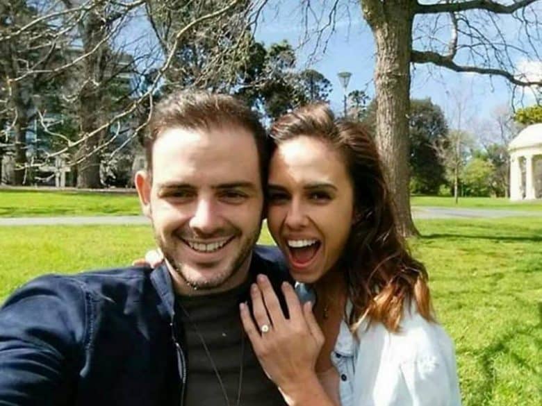 Christopher Marchesi‍ and fiancee. Clients of Stelios Jewellers in Perth