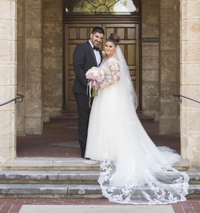 Sonia and Chris Wedding. Clients of Stelios Jewellers in Perth