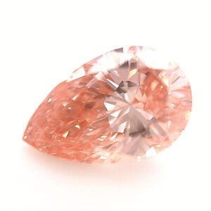 2.30ct Lab Grown Pearshape Fancy Vivid Orange Pink Diamond